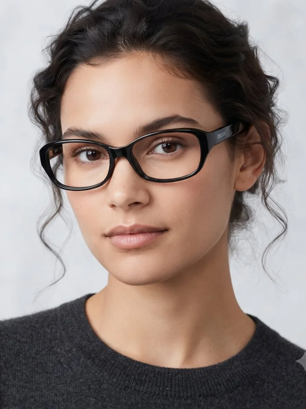 DKNY 7915S‎ 001 Black Rectangular Full Rim Eyeglasses Frames 54-17-130